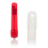 Introducing the Red Waterproof Travel Blasters Massager with Sleeve - The Ultimate On-the-Go Pleasure Companion - Adult Naughty Store