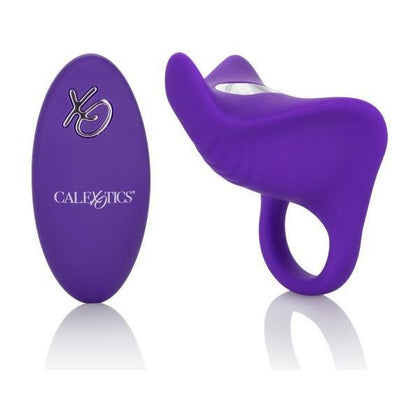 Introducing the Purple Silicone Remote Rechargeable Orgasm Ring - Model XR-5000: The Ultimate Pleasure Companion for Couples - Adult Naughty Store