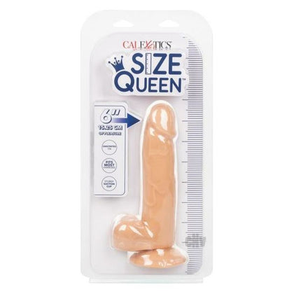 Size Queen 6 Vanilla Realistic Dildo - Lifelike Pleasure Toy for Women - Firm, Bendable, and Suction Cup Base