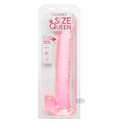 Introducing the Size Queen 12 Pink Realistic Dildo - Model SQ12P