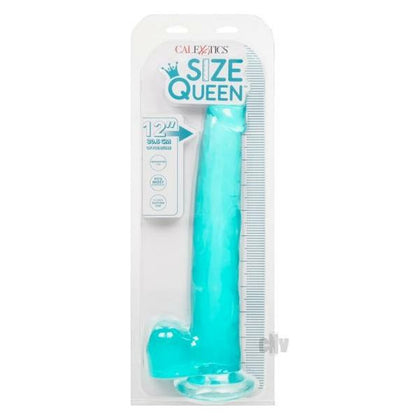 Introducing the Size Queen 12 Blue Realistic Dildo - The Ultimate Pleasure Experience
