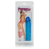 Puregel X123 Soft Translucent Teal Vibrator Sleeve/Tickler for Enhanced Intimate Stimulation