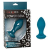 Introducing the Exquisite Power Gem Vibrating Crystal Probe Blue - Model PGPB-001: The Ultimate Anal Pleasure Experience for All Genders! - Adult Naughty Store