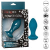 Introducing the Exquisite Power Gem Vibrating Crystal Probe Blue - Model PGPB-001: The Ultimate Anal Pleasure Experience for All Genders! - Adult Naughty Store