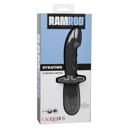 Introducing the Ramrod Gyrating Silicone Probe - Model Wave 9X, the Premium Men's Stimulator for Intense Prostate Pleasure in Black