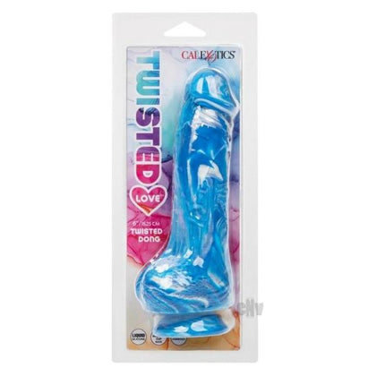 Twisted Love Liquid Silicone Twisted Dong Blue - Model TLT-001 - Unisex Pleasure Toy for Intense Satisfaction
