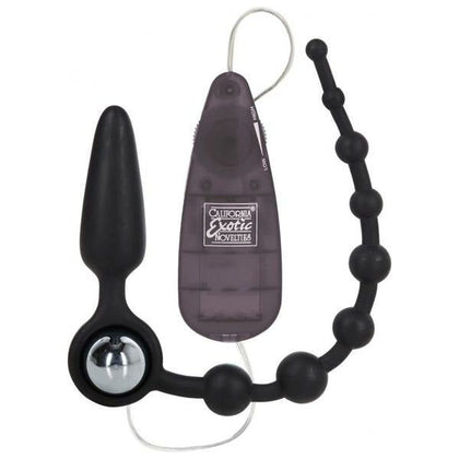 Booty Call Double Dare Probe Beads Black: Premium Silicone Vibrating Anal Pleasure Toy - Model BD-001, Unisex - Intense Pleasure for Backdoor Play