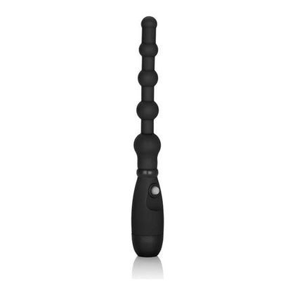 Booty Call Booty Flexer Black Silicone Vibrating Anal Beads - Model BC-001 - For Intense Pleasure and Sensual Exploration - Adult Naughty Store