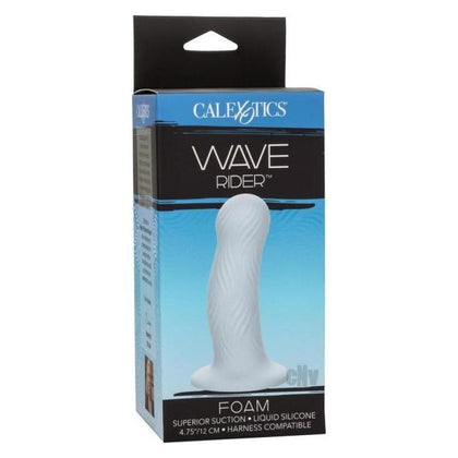 Introducing the Blue Wave Rider Foam Probe by Wave Rider: Liquid Silicone, Model XV-2002, Unisex, Anal, Blue
