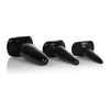 Introducing the Pliable Anal Trainer Kit 3 Butt Plugs - Model AT-3BPB: Unleash Ultimate Pleasure in Black! - Adult Naughty Store