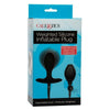 CalExotics Weighted Silicone Inflatable Plug - Model WSI-1.2 - Unisex Anal Pleasure - Black - Adult Naughty Store