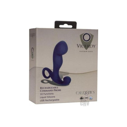 Viceroy Recharge Command Probe - Versatile Rechargeable Vibrating Pleasure Toy for Men and Women - Model VRCP-001 - Intense Stimulation for Internal Pleasure - Obsidian Black - Adult Naughty Store