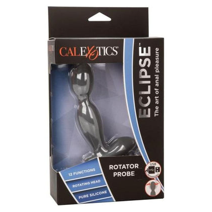 Eclipse Rotator Probe - The Ultimate Silicone Anal Pleasure Toy (Model ECL-RP01) for Men and Women - Intense Stimulation for Mind-Blowing Orgasms - Midnight Black - Adult Naughty Store