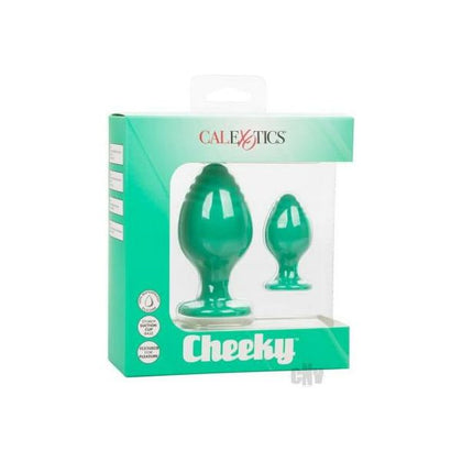 Cheeky Green Silicone Anal Plugs - Model X1: Versatile Pleasure for Enhanced Intimacy - Adult Naughty Store