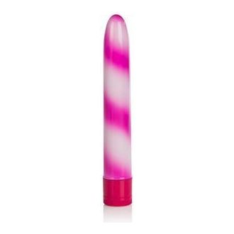 Introducing the Candy Coquette Pink Vibrating Candy Cane - Model CC-7X6 - For All Genders - Unleash Pleasure in Style! - Adult Naughty Store