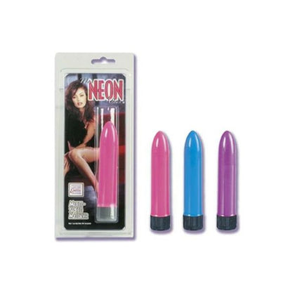 Blue Neon Vibes Mini Multi-Speed Vibrator - Model 4.6 - For All Genders - Intense Pleasure in a Compact Size - Adult Naughty Store