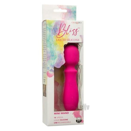 Bliss Liquid Silicone Mini Wand - Compact and Powerful Pleasure Toy for All Genders - Model BLW-200 - Targeted Stimulation - Deep Purple