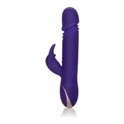 Introducing the Luxurious Jack Rabbit Signature Silicone Thrusting Rabbit Vibrator - Model JRS-500X - for Women, Designed for Ultimate Pleasure in Purple