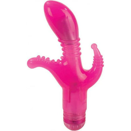 California Exotic Novelties Triple Tease Pink Vibrator - Model TT-001: 3-Way Pleasure for Women, Clitoral, Anal Stimulation - Soft and Pliable - Powerful Incremental Speed Control - Pink