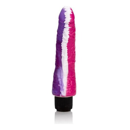 Funky Jelly Vibe Waterproof 7.5 Inch Multi-Colored Vibrating Dildo - Model FJV-750, Unisex, for Sensual Stimulation and Pleasure in Multiple Areas - Rainbow