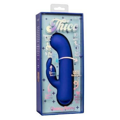 SensaPleasure Thicc Chubby Bunny Ripple G Vibrator - Model SP-TCB01 - Women - Clitoral and G-Spot Stimulation - Luxurious Black