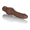 Power Stud Cliterrific Waterproof Brown Dildo - Model PS-1001 - Women's Intense G-Spot Stimulation - Rich Chocolate Hue - Adult Naughty Store