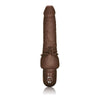 Power Stud Cliterrific Waterproof Brown Dildo - Model PS-1001 - Women's Intense G-Spot Stimulation - Rich Chocolate Hue - Adult Naughty Store