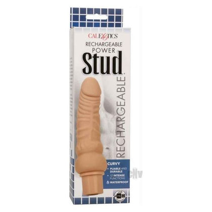 Power Stud Curvy Ivory Rechargeable Silicone Vibrator - Model PS-500 - Women's G-Spot Stimulation - Ivory - Adult Naughty Store