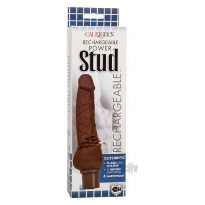 Power Stud Cliterrific Rechargeable Vibrator - Model PS-2000 - Women's G-Spot Stimulation - Brown - Adult Naughty Store