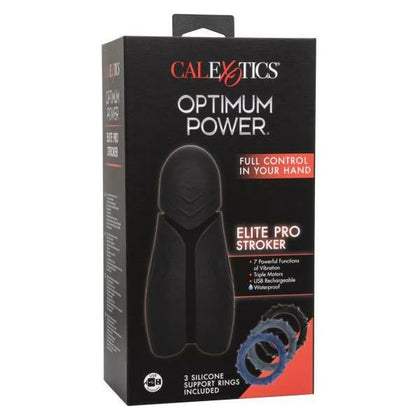 Optimum Power® Elite Pro Stroker Black - The Ultimate High-Tech Male Masturbator for Unparalleled Pleasure - Adult Naughty Store