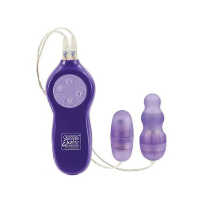 Passion Bullets 7 Function Power Pack Rubber Cote Dual Bullets Purple - Adult Naughty Store