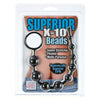 Superior X 10 Beads Graduated Anal Beads 11 Inch Black - The Ultimate Pleasure Experience for All Genders - Adult Naughty Store