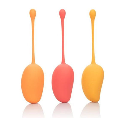 Introducing the Mango Kegel Training Set - 3 Piece Silicone Love Muscle Strengthening Kit for Women - Model M3KG-001 - Enhance Pleasure and Promote Pelvic Health - Vibrant Purple - Adult Naughty Store