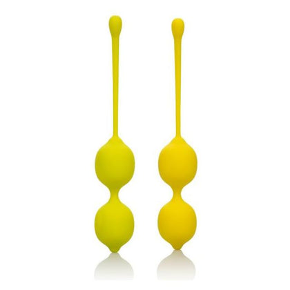Introducing the PleasureMax™ Lemon Kegel Training Set - Model 2.5F | Pelvic Floor Exercisers for Women | Enhanced Sexual Pleasure | Vibrant Yellow