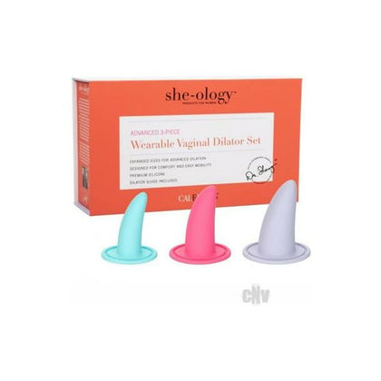 She-Ology Advanced 3pc Wearable Dilator Set - Model D3X - Female Vaginal Dilators for Restoring Strength and Comfort - Pink - Adult Naughty Store