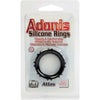 Adonis Silicone Rings Atlas Black - Sturdy Erection Enhancer for Comfort and Stamina - Model ARB-125 - Male - Enhances Erection and Pleasure - Black