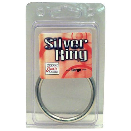 Eros Metal Deluxe Large Cock Ring - Model 2.5L - For Men - Enhances Pleasure - Silver - Adult Naughty Store