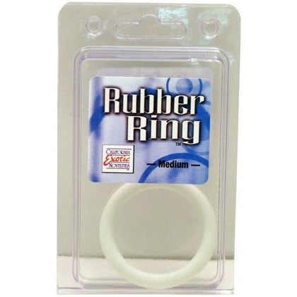 Adam's Pleasure Enhancer Medium Rubber Cock Ring - Model RCR-2W, White