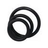 Introducing the SensaPleasure Black Rubber Cock Ring Set - Model 3PC-001: Ultimate Pleasure for Him! - Adult Naughty Store