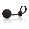 Introducing the Luxurious PleasureCo Weighted Lasso Ring Black - Model WLR-001: Unleash Sensational Pleasure for Him! - Adult Naughty Store