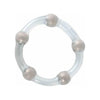 Introducing the Clear Silicone Metallic Bead Ring: The Ultimate Pleasure Enhancer for All Genders! - Adult Naughty Store