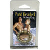 Introducing the Sensual Pleasures Pearl Beaded Prolong Cock Ring 1.5 inch Diameter in Smoke - Adult Naughty Store