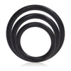 Introducing the SensaSilk Silicone Support Rings Black 3 Pack: Medium, Large, and X-Large Multi-Purpose Rings for Enhanced Pleasure - Adult Naughty Store