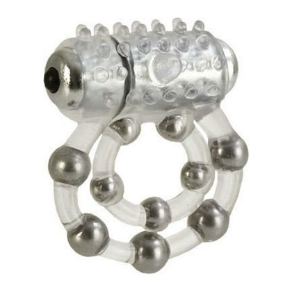 Maximus Enhancement Ring with 10 Stroker Beads - Waterproof, Clear - Ultimate Pleasure for Couples