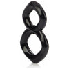 Introducing the SensaPleasure Crazy 8 Enhancer Double Cock Ring Black - Model CRZ8-2021: Ultimate Pleasure for Him and Her - Adult Naughty Store