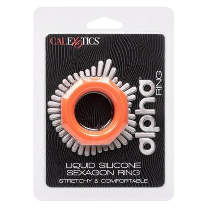 Alpha Liquid Silicone Sexagon Ring - Premium Male Stamina Enhancer - Model X3 - For Him - Intensify Pleasure and Performance - Black - Adult Naughty Store