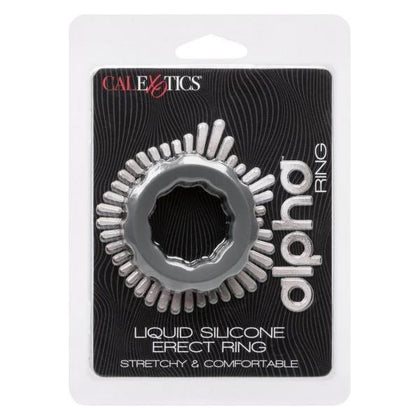 Alpha Liquid Silicone Erect Ring - The Ultimate Pleasure Enhancer for Men - Model XR-500 - Stamina Boost, Sensitivity Improvement, and Superior Erection Support - Waterproof - Jet Black - Adult Naughty Store