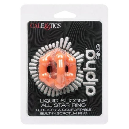 Alpha Liquid Silicone All Star Ring - The Ultimate Pleasure Enhancer for Men - Model ALR-1001 - Dual Ring Design for Intense Stimulation - Stamina Boosting and Sensitivity Enhancing - Waterpr - Adult Naughty Store