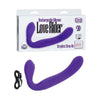 Introducing the Luxe Pleasure Co. Rechargeable Silicone Love Rider Strapless Strap-on - Model LRS-2000! A Premium Purple Pleasure Powerhouse for Couples. - Adult Naughty Store