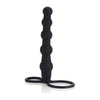 Silicone Love Rider Beaded Dual Penetrator Black (Model X123) - Premium Dual Penetration Silicone Sex Toy for Enhanced Pleasure in Black - Adult Naughty Store